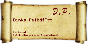 Dinka Pelbárt névjegykártya